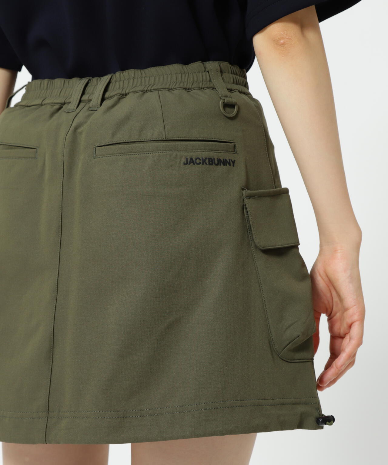 ストレッチ二重織プリント スカート