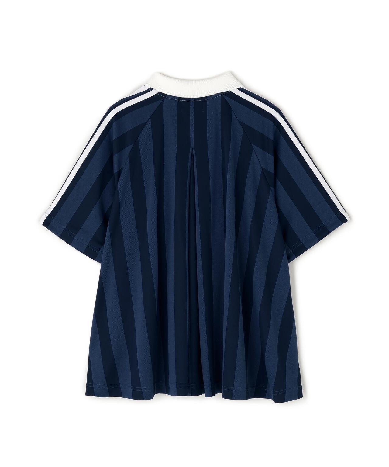 ストライプジャガード半袖ポロシャツ