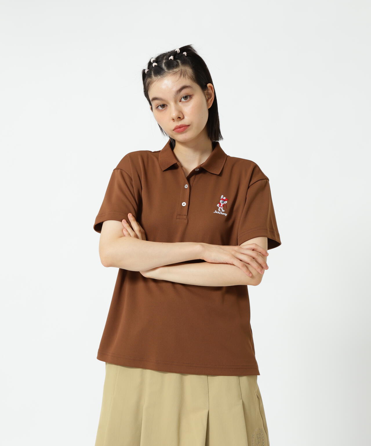 【直営店舗&公式オンライン限定】うさぎ刺繍PEポロシャツ