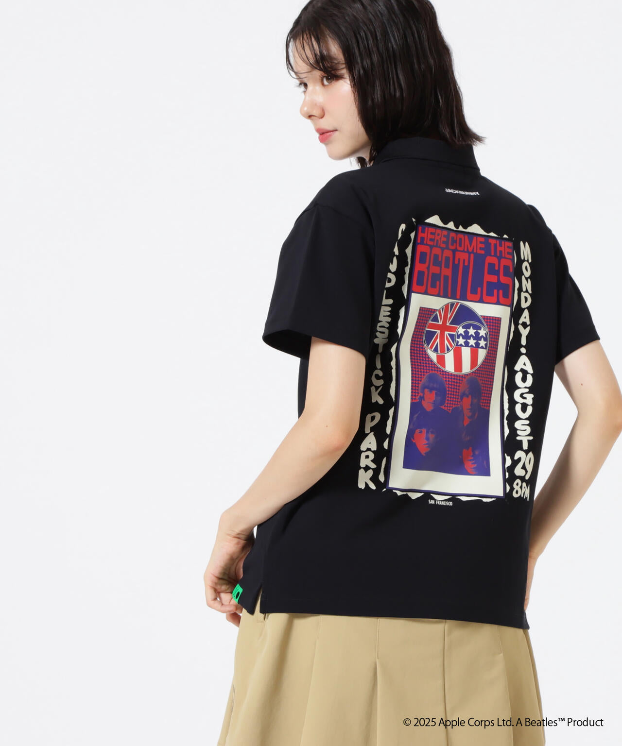 【The BEATLES ×Jack Bunny!!】メッシュ天竺 半袖ポロシャツ