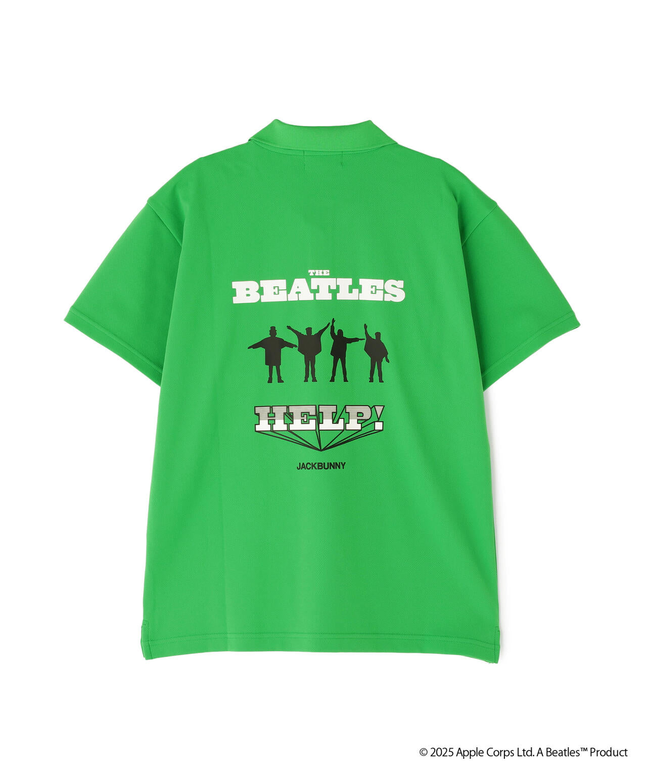 JACKBUNNY グリーン Tシャツ The BEATLES ×Jack Bunny!!】メッシュ天竺 半袖ポロシャツ | Jack
