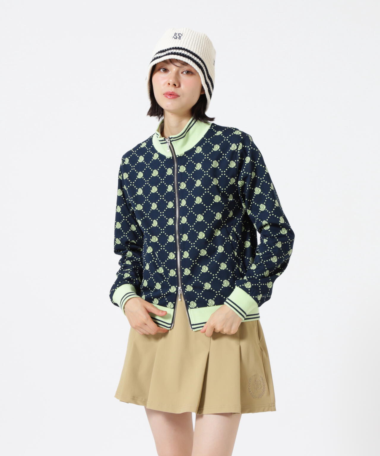 ロゴ モノグラムジャガードブルゾン | Jack Bunny!!（ジャック