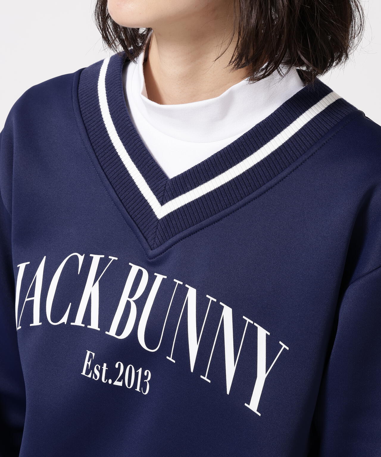 PEダンボール天竺 長袖Vネックスウェット | Jack Bunny