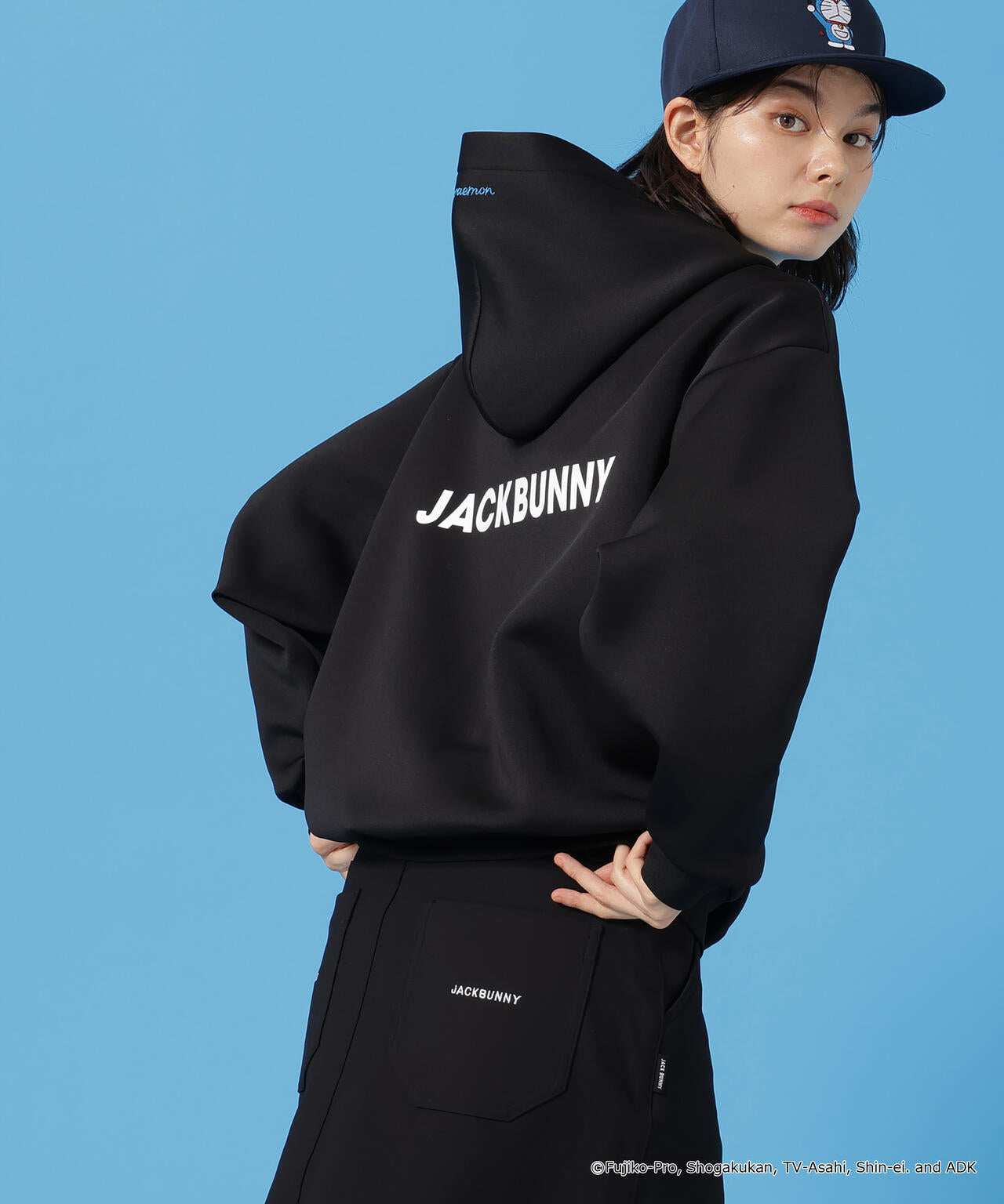 新品未使用 ジャックバニー ドラえもんコラボフリースアウター ジャックバニー ドラえもんコラボ ボア ファー 冬素材