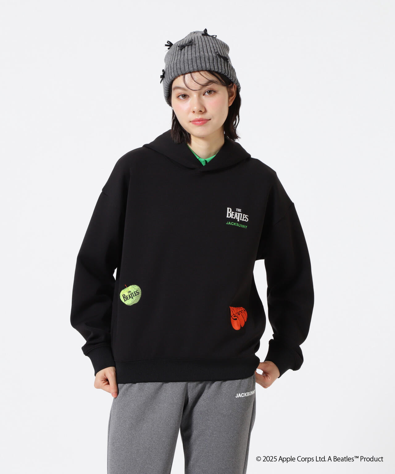 【The BEATLES ×Jack Bunny!!】T/Cダンボール長袖プルオーバーフーディ