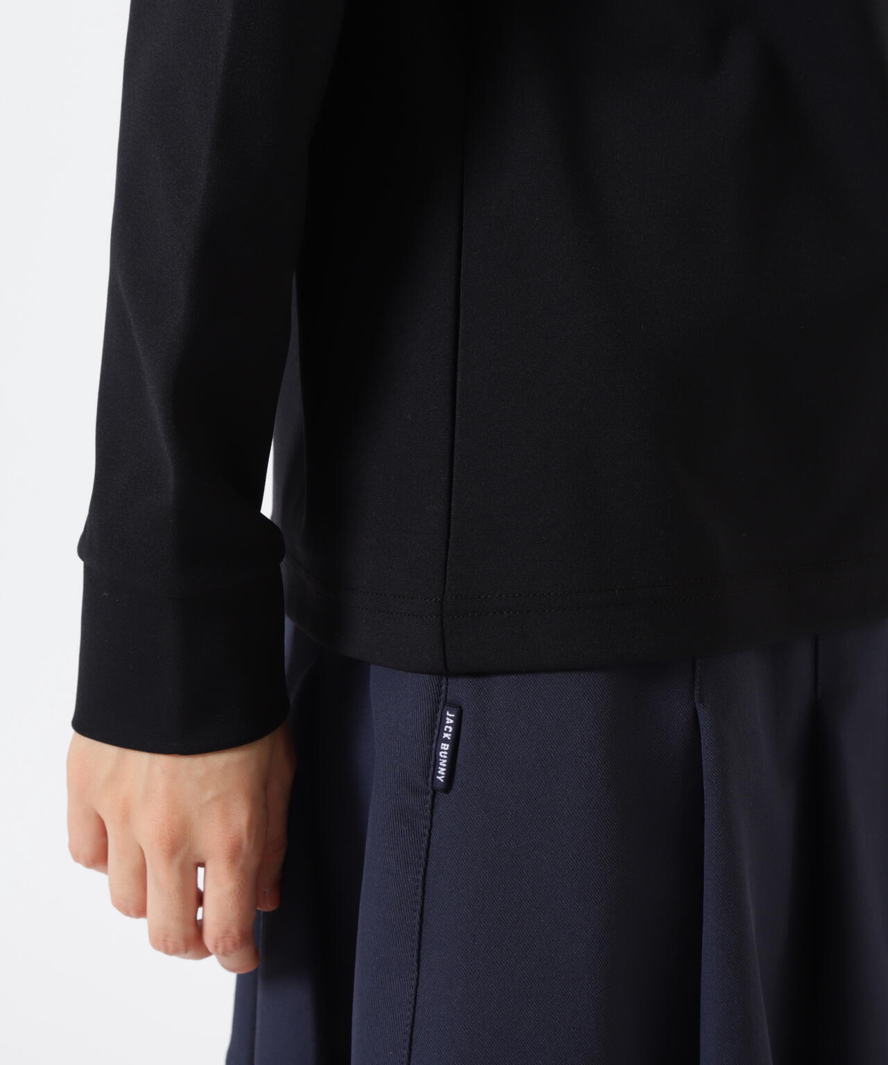 ストレッチ天竺長袖ハイネックカットソー | Jack Bunny