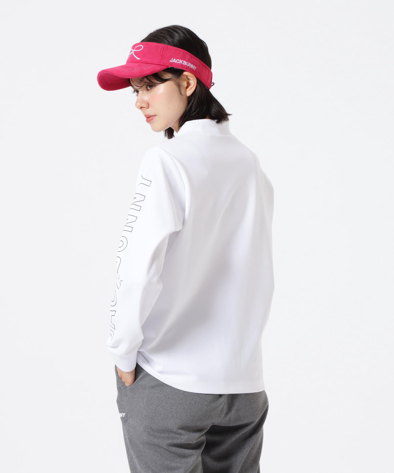 ストレッチ天竺長袖ハイネックカットソー | Jack Bunny