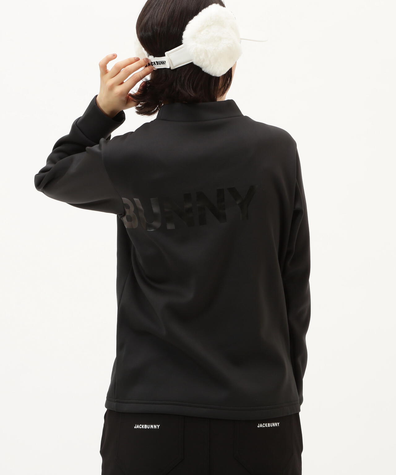 KARUISHI 長袖モックネックカットソー