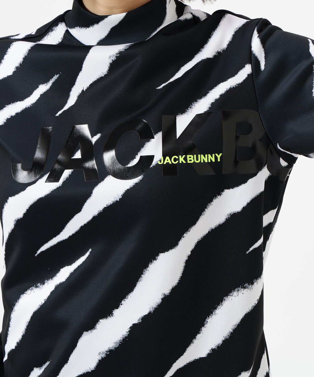 新品 ジャックバニー 長袖ベアカノコ モックネックカットソー(5)サイズL/白 KARUISHI長袖モックネックカットソー | Jack Bunny!!（ジャック