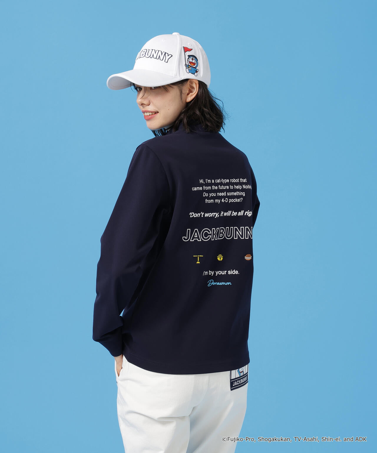 ドラえもん】PE天竺長袖モックネックカットソー | Jack Bunny