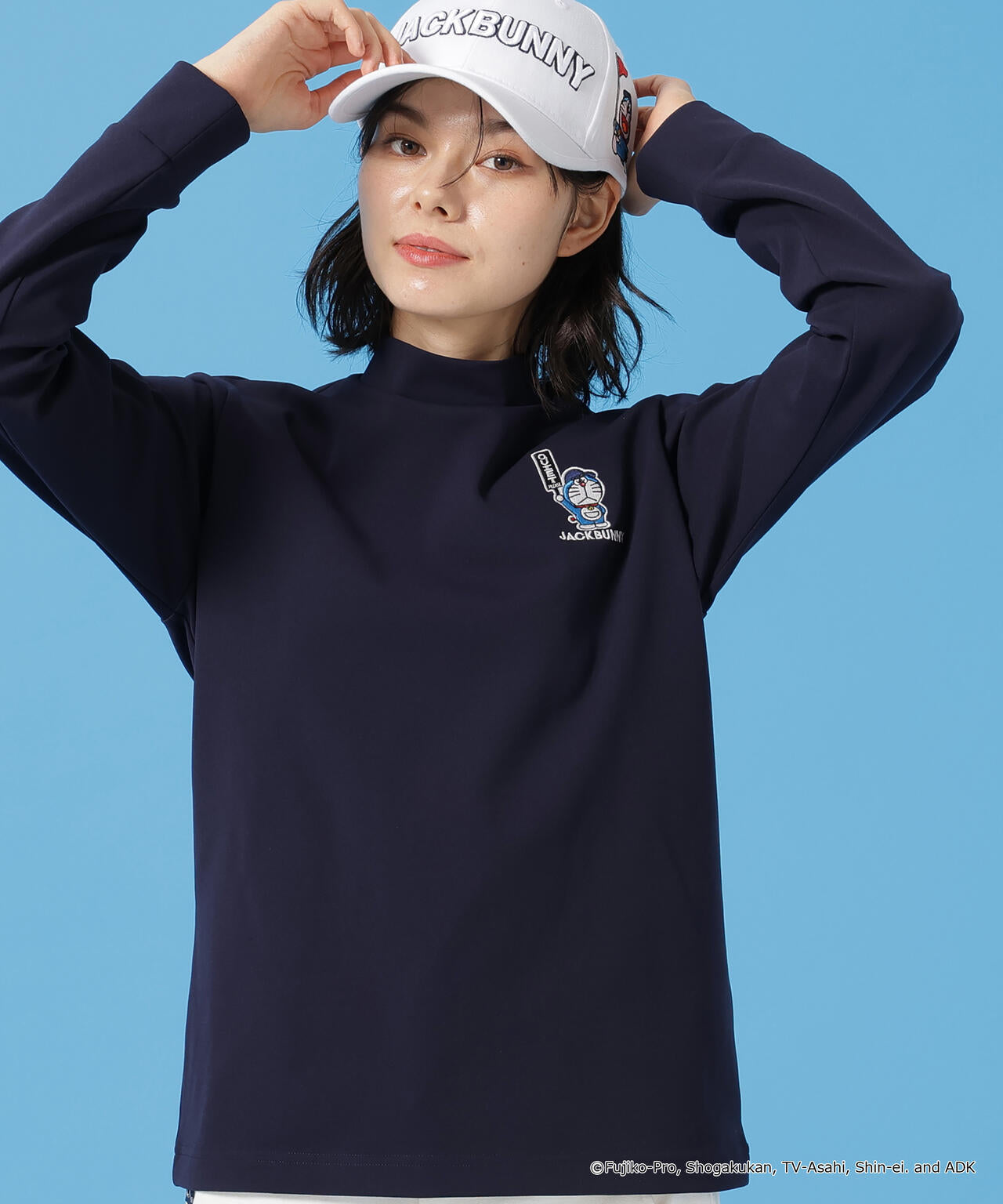 ドラえもん】PE天竺長袖モックネックカットソー | Jack Bunny