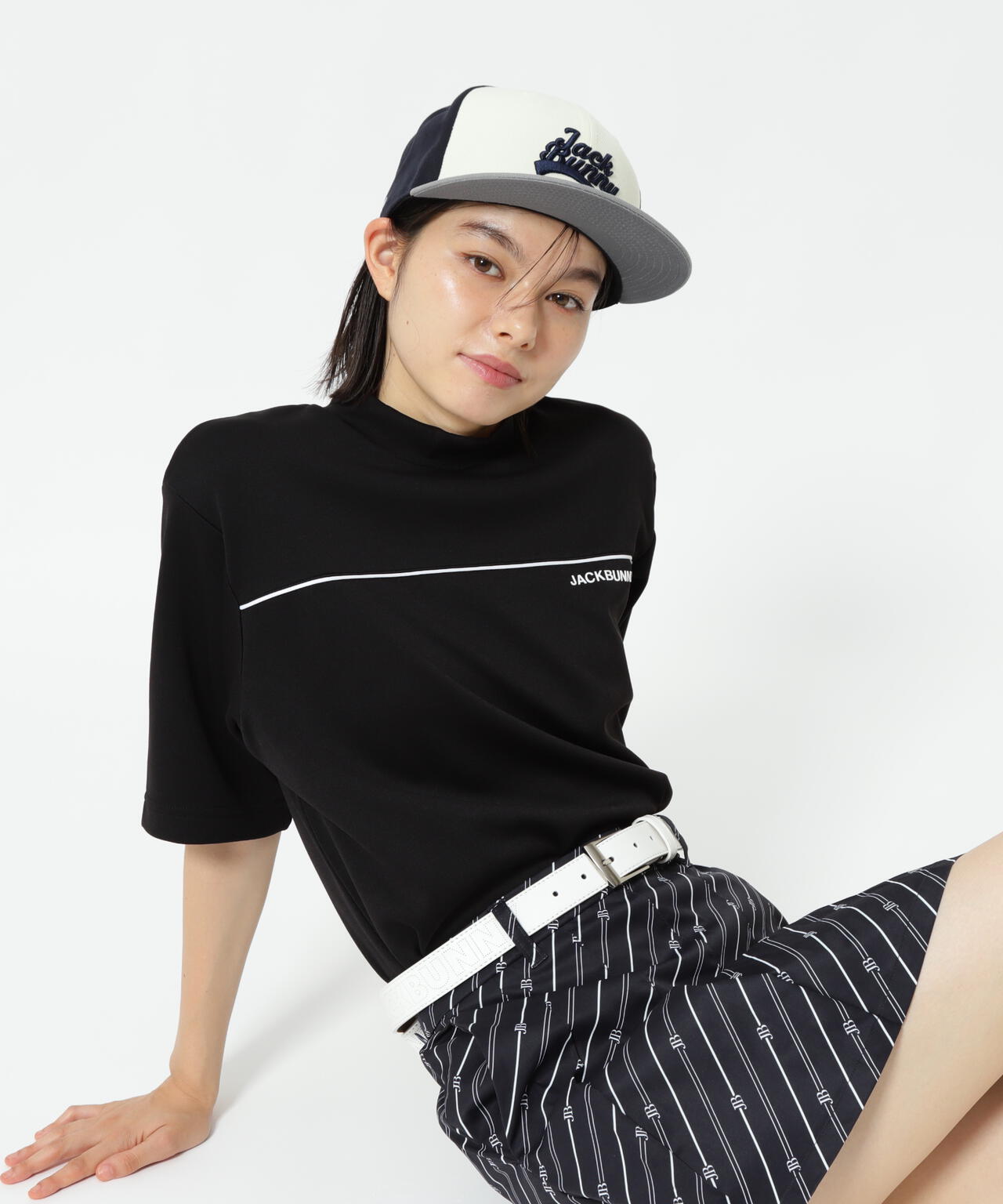 天竺ポンチ五分袖モックネック | Jack Bunny!!（ジャックバニー