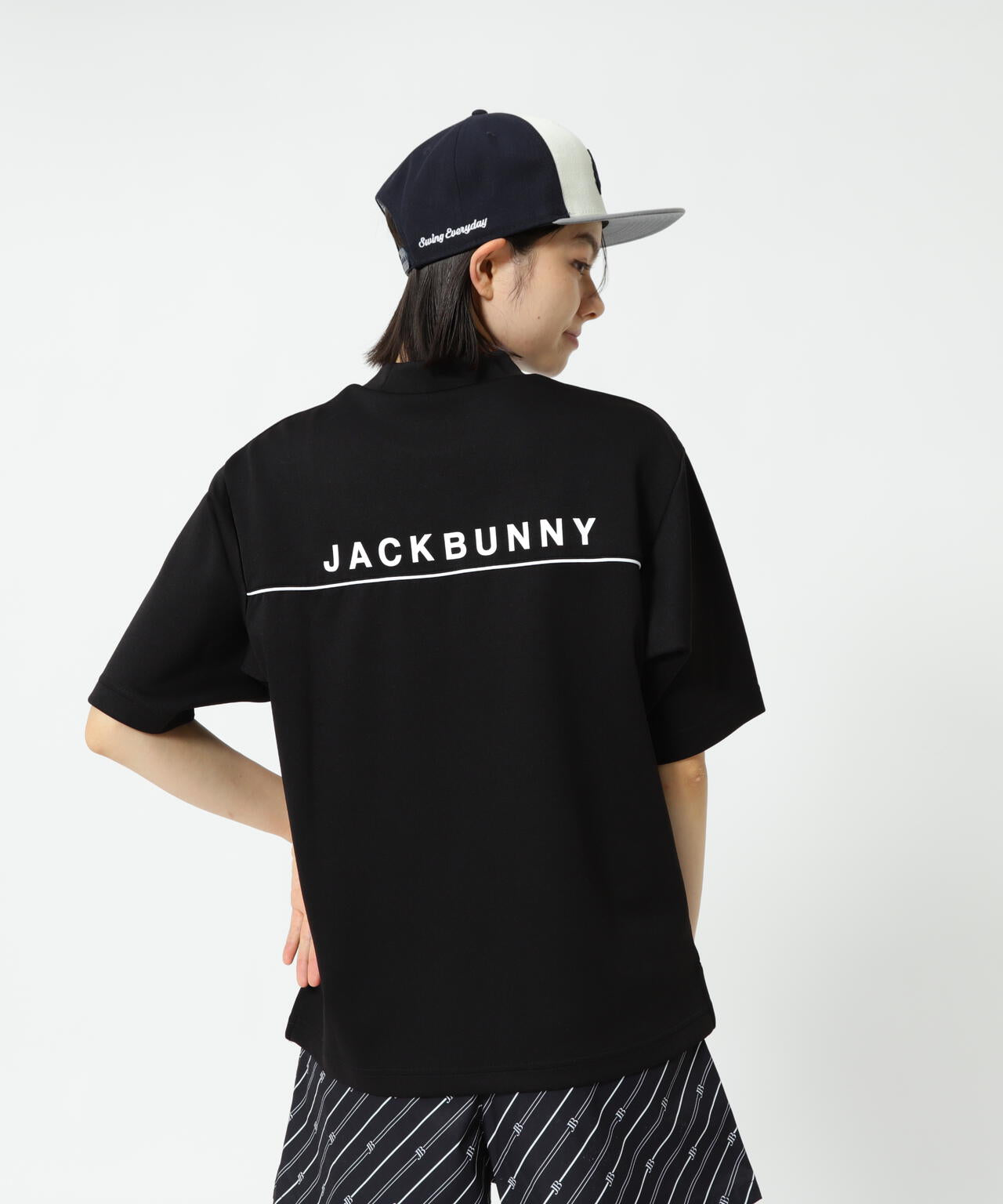 天竺ポンチ五分袖モックネック | Jack Bunny!!（ジャックバニー