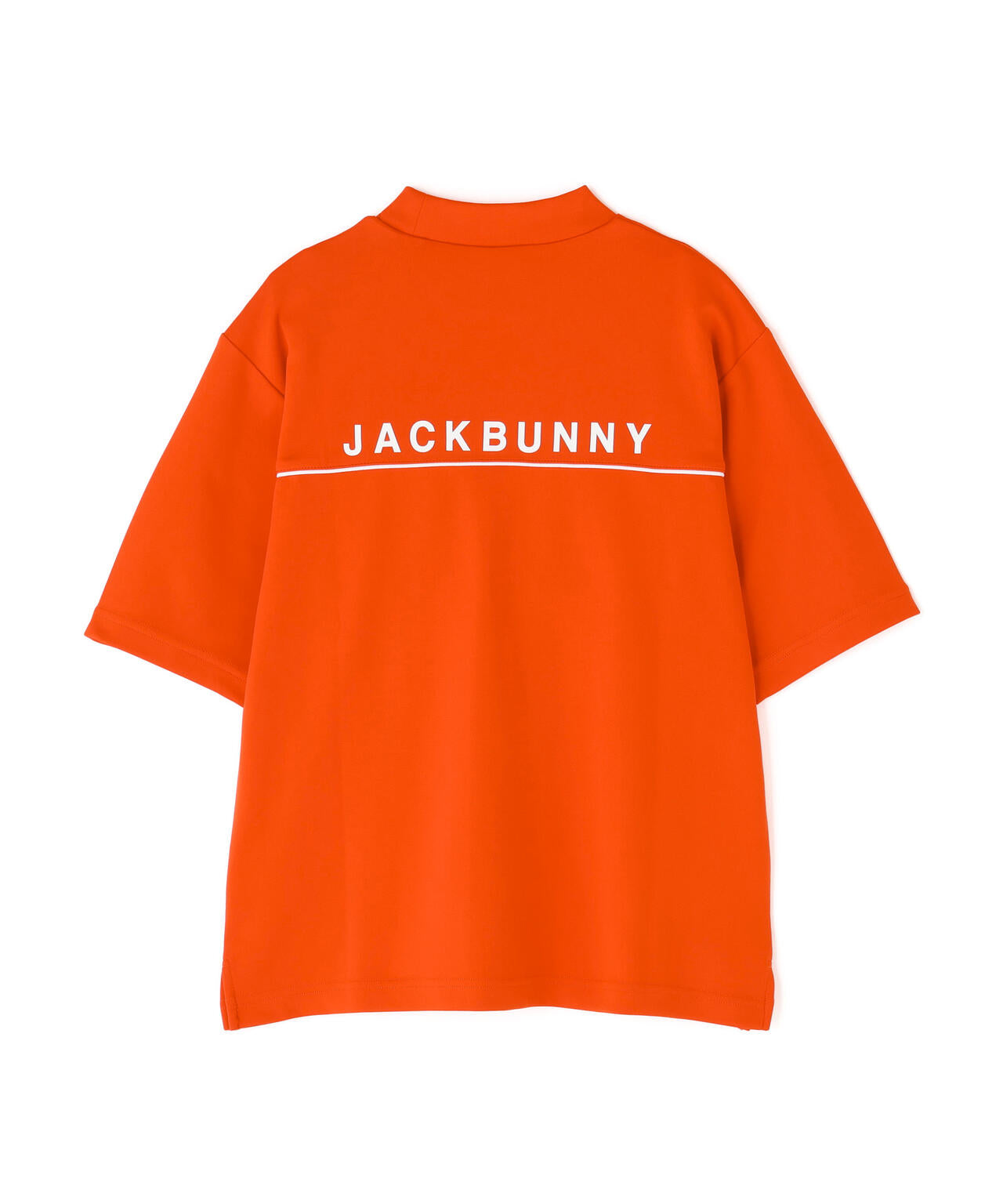 天竺ポンチ五分袖モックネック