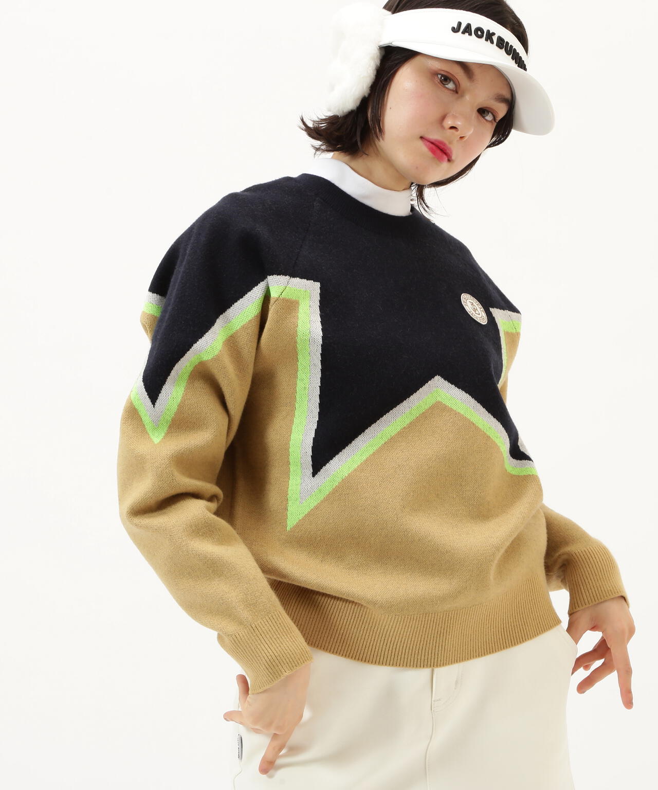 12Gダブルジャガード クルーネックニットプルオーバー | Jack