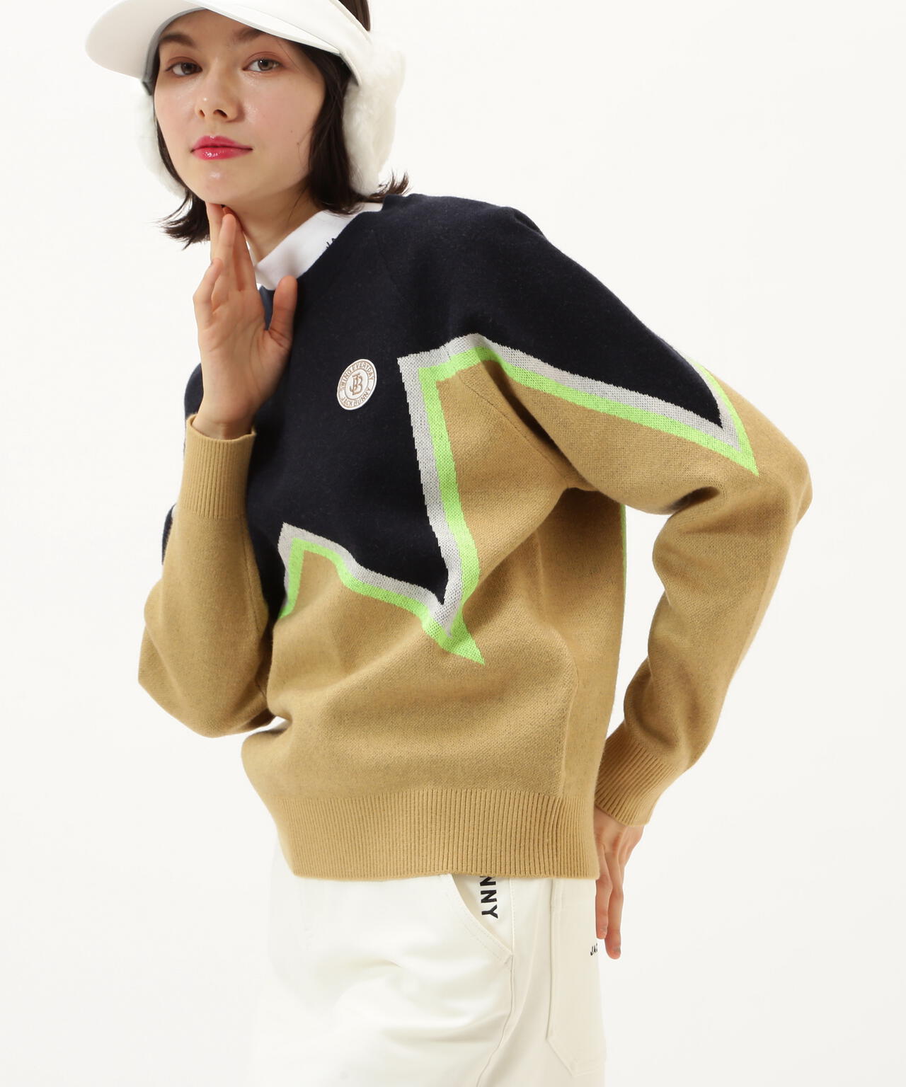 12Gダブルジャガード クルーネックニットプルオーバー | Jack