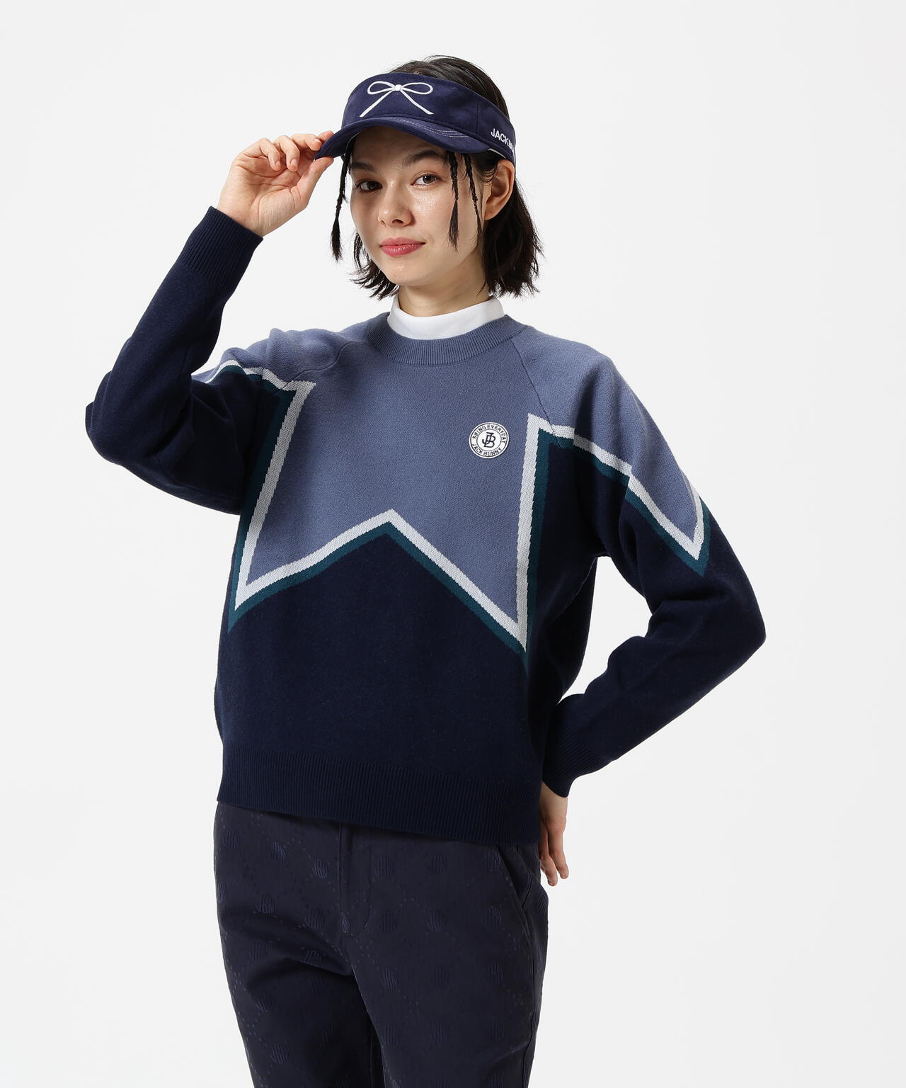 12Gダブルジャガード クルーネックニットプルオーバー | Jack Bunny