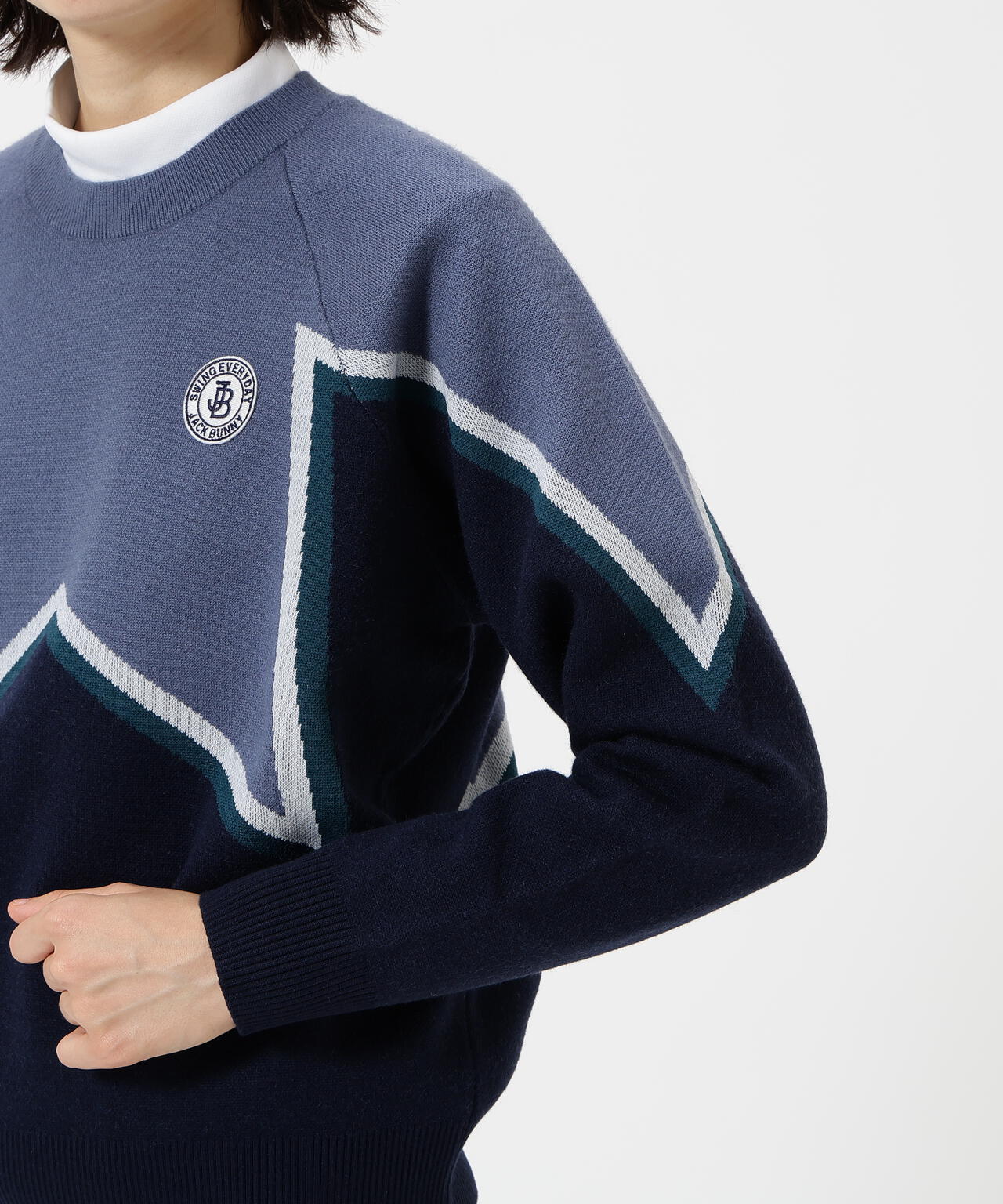 12Gダブルジャガード クルーネックニットプルオーバー | Jack Bunny