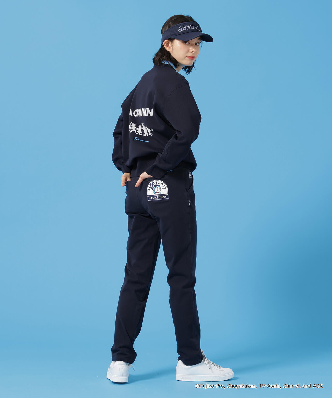 【ドラえもん】ダブルジャガードクルーネックニットプルオーバー