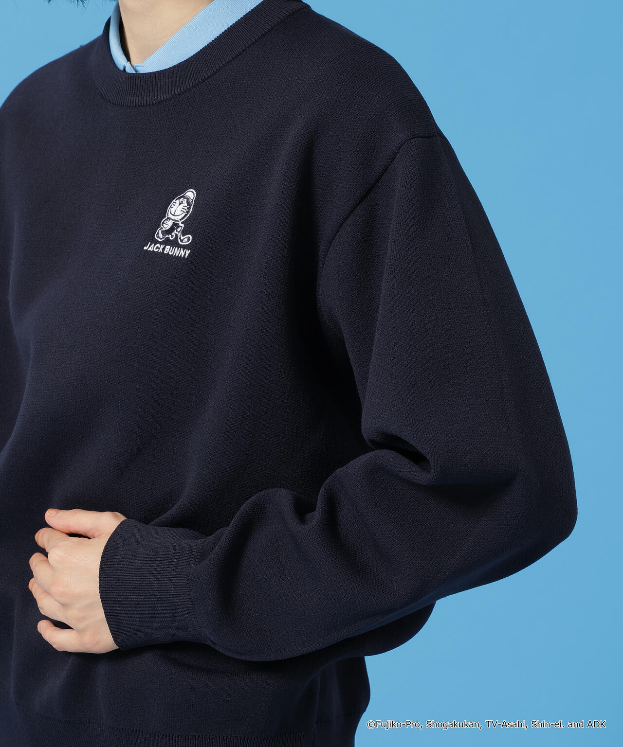 ドラえもん】ダブルジャガードクルーネックニットプルオーバー | Jack