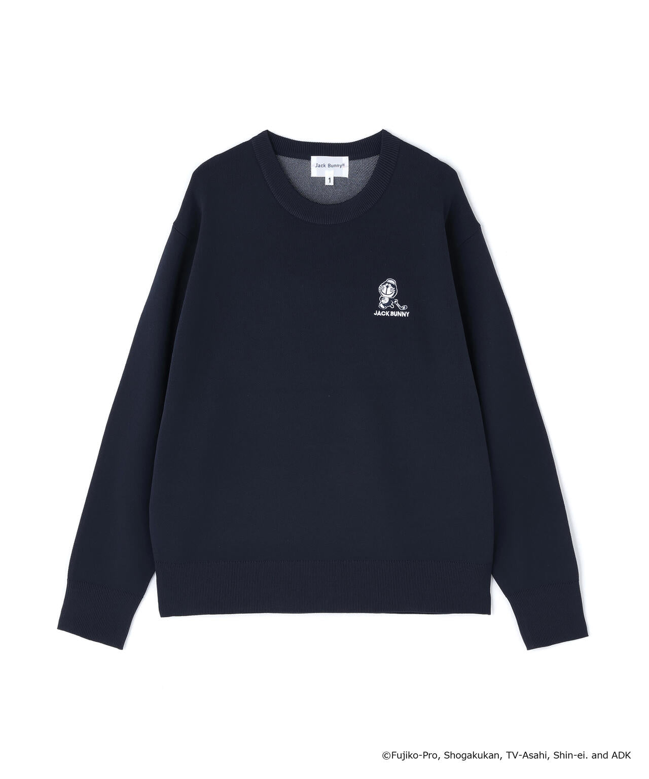 【ドラえもん】ダブルジャガードクルーネックニットプルオーバー