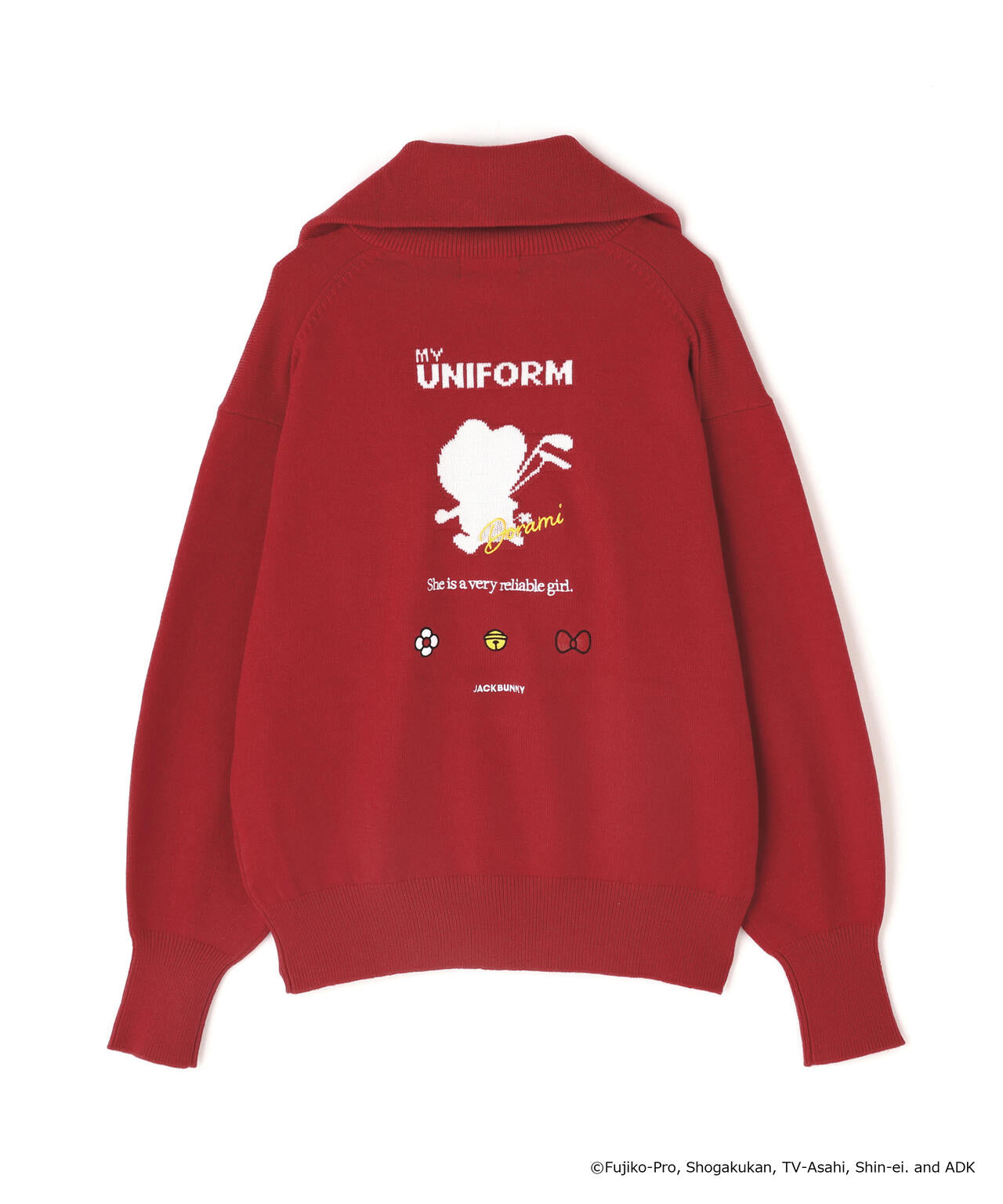 ドラえもん　ジャックバニー　ニット 美品】ジャックバニー×ドラえもん セーター ネイビー 袖ライン