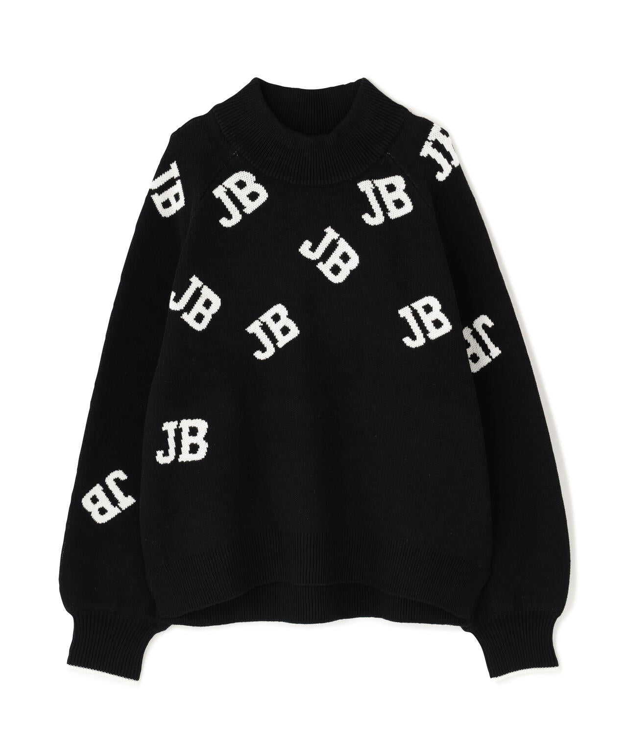 カジュアルモックネックニットプルオーバー