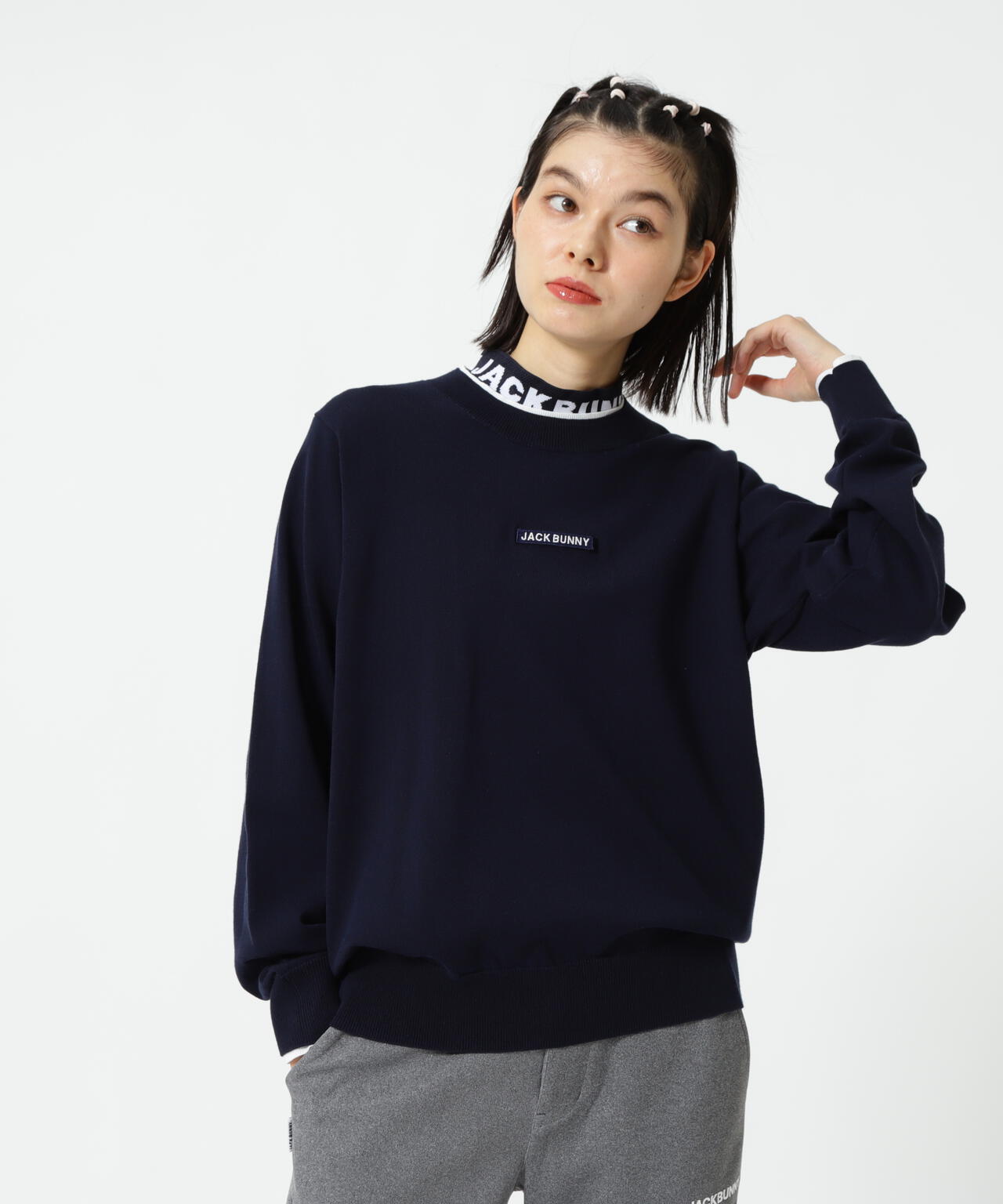 16Gクルーネックニットプルオーバー