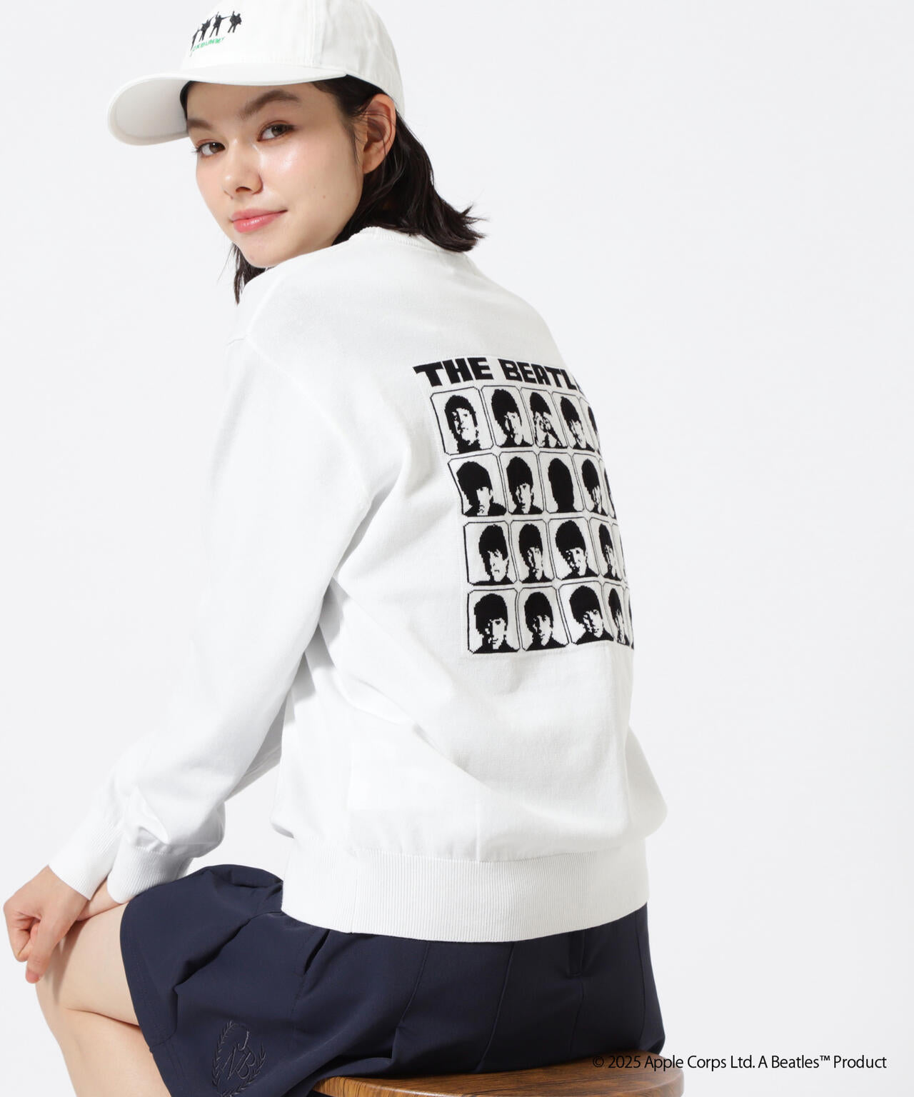 【The BEATLES ×Jack Bunny!!】長袖クルーネックニットプルオーバー