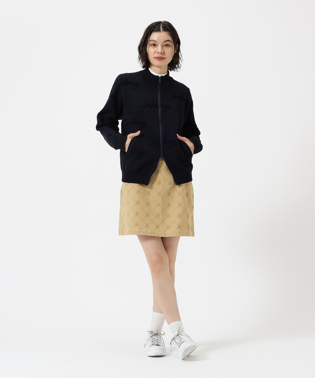 12Gダブルジャガードジップアップニットジャケット | Jack Bunny