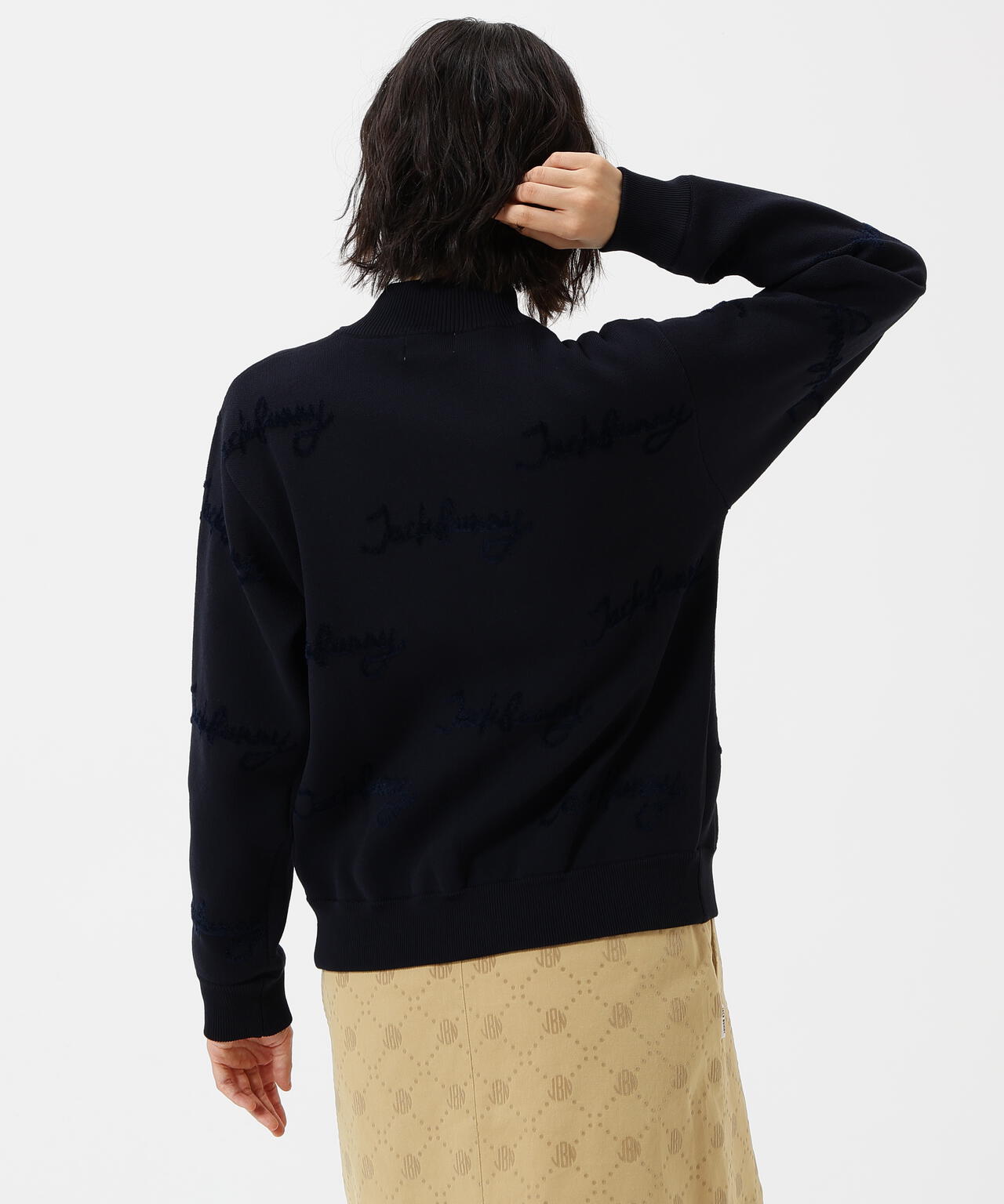 12Gダブルジャガードジップアップニットジャケット | Jack Bunny