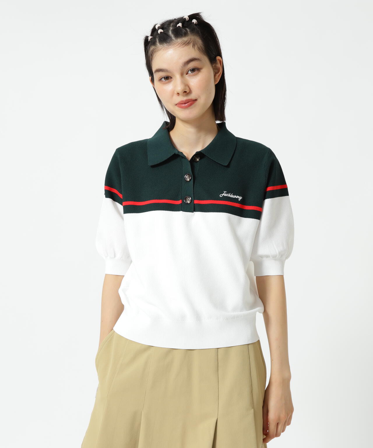 PE半袖ニットポロシャツ