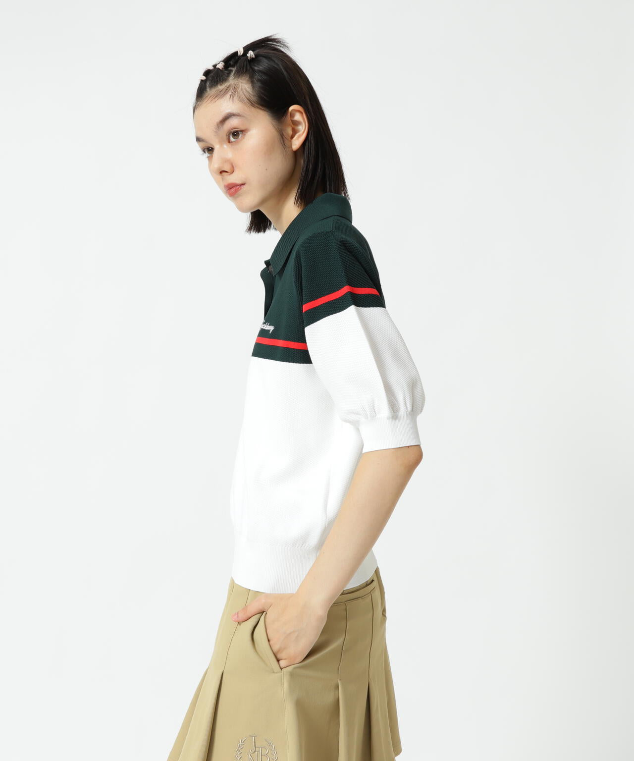 PE半袖ニットポロシャツ