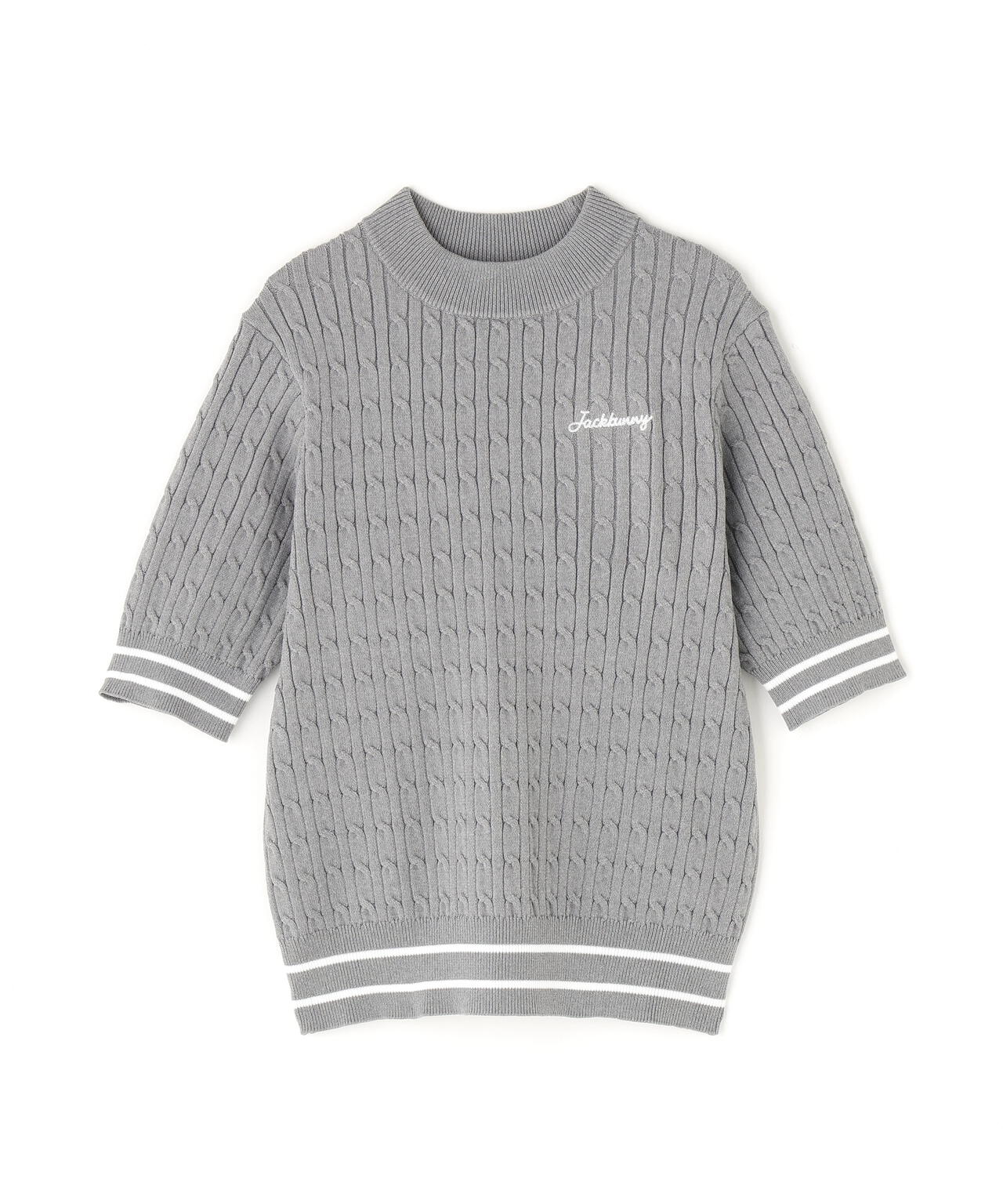 PEケーブル半袖モックネック