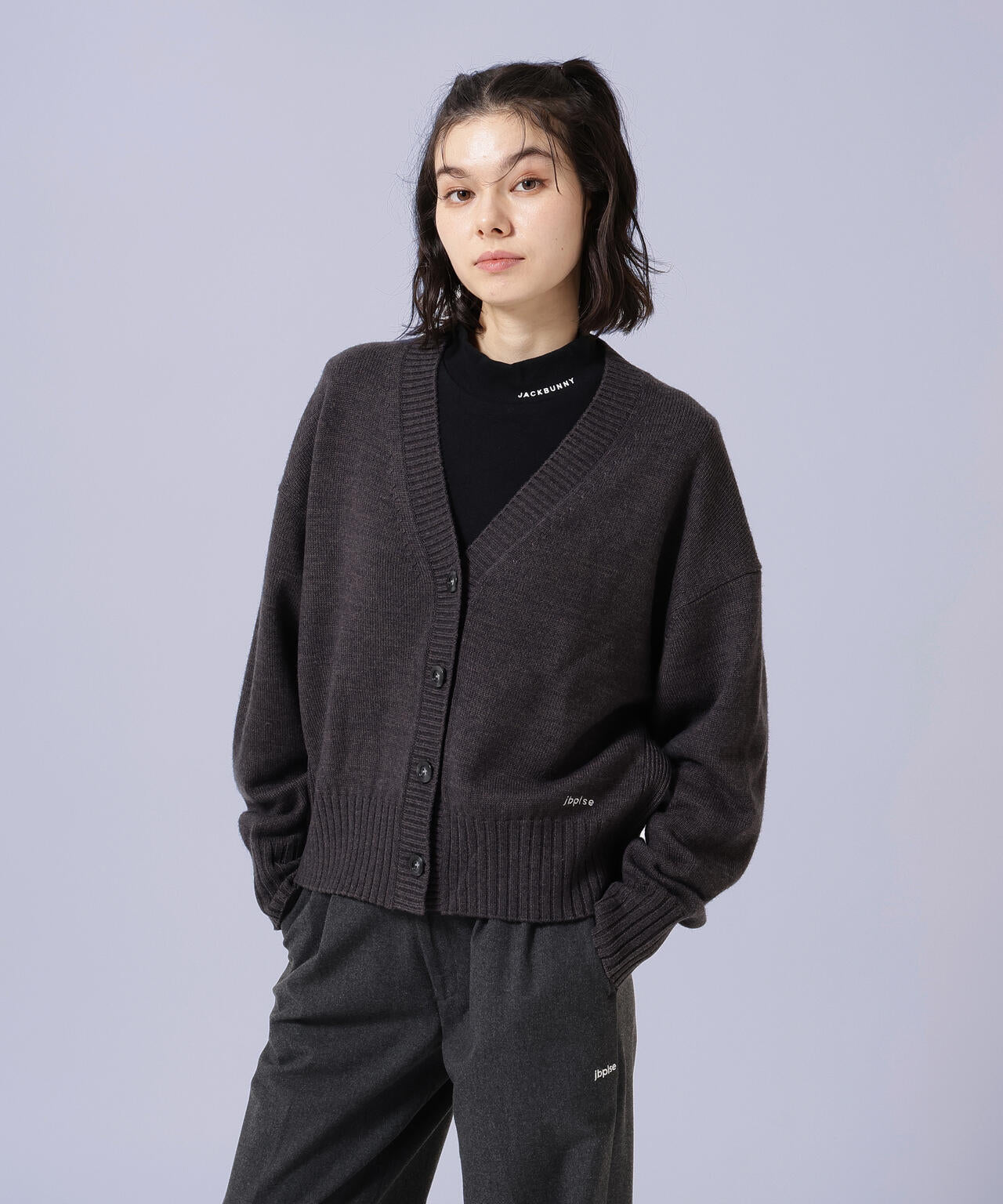 【jbplse】クリンプブレンドウールカーディガン