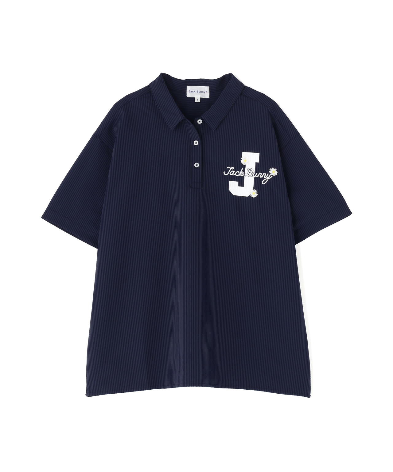 【新品】JACK BUNNY 長袖 シャツ ポロシャツ サイズ5 ストライプ 吸水速乾ストライプ半袖シャツ | Jack Bunny!!（ジャックバニー