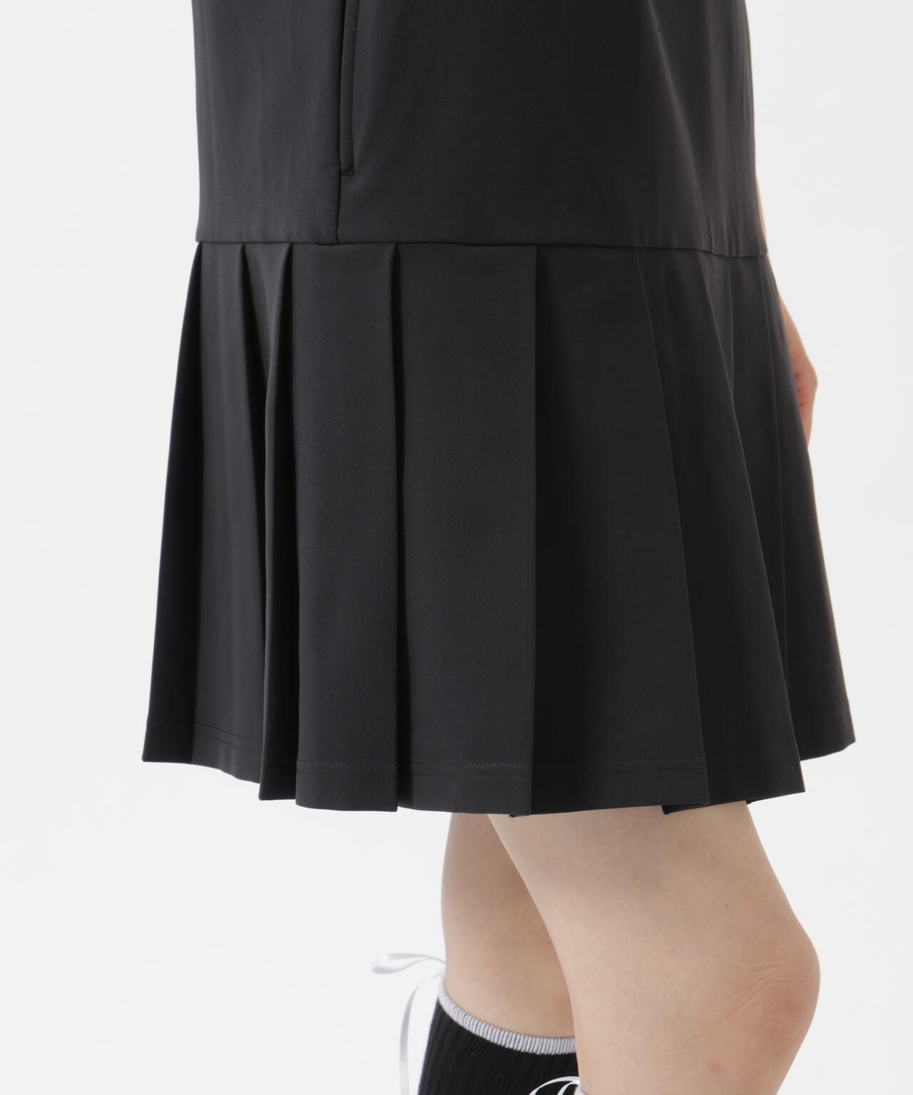 2WAYグリッドストレッチ Flower 半袖ポロワンピース | Jack