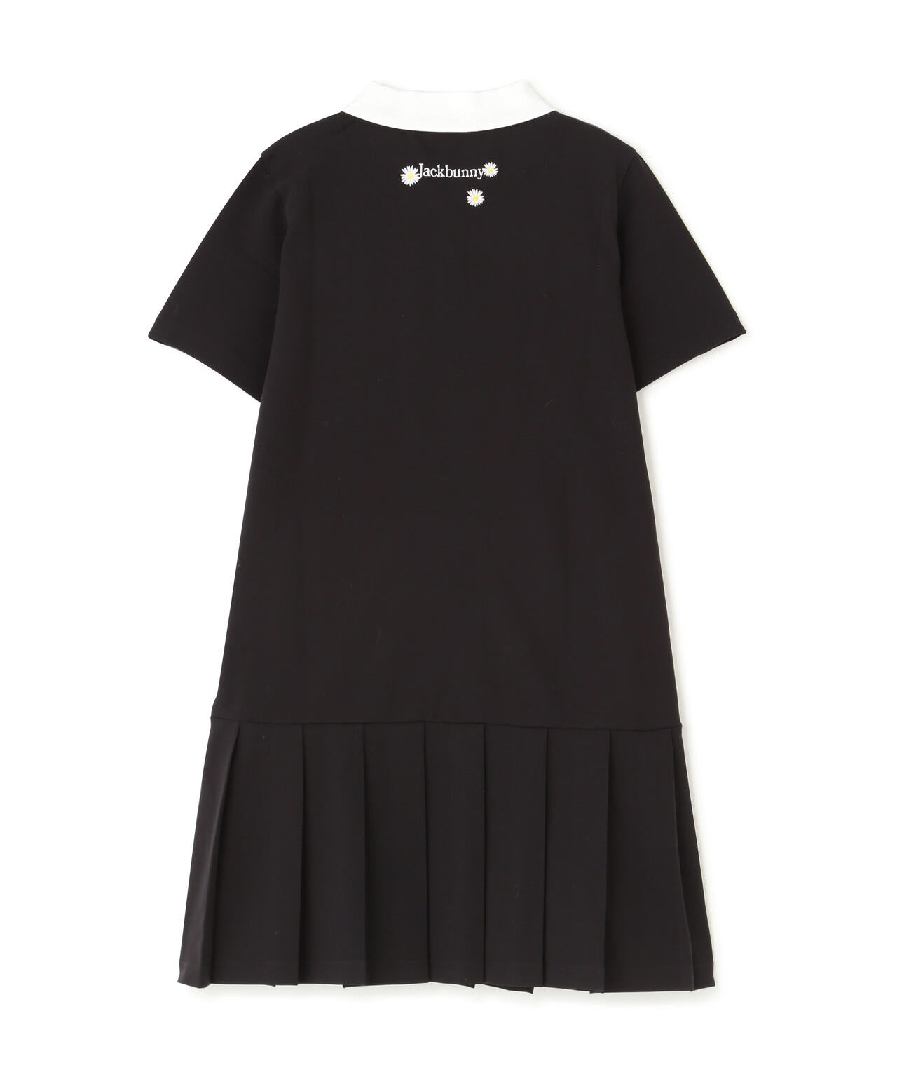 CINEMA MONOTONE】2WAYグリッドストレッチFlower半袖ポロワンピース