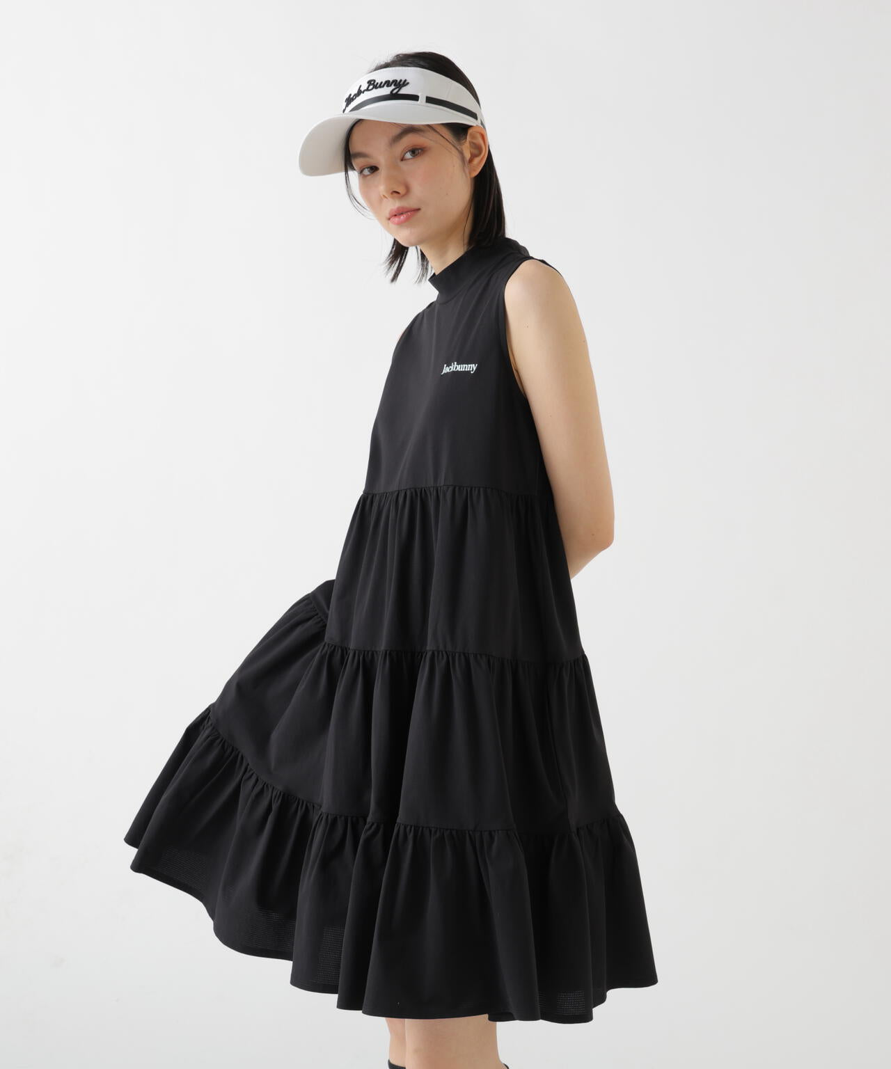 高通気軽量メッシュ ティアードワンピース