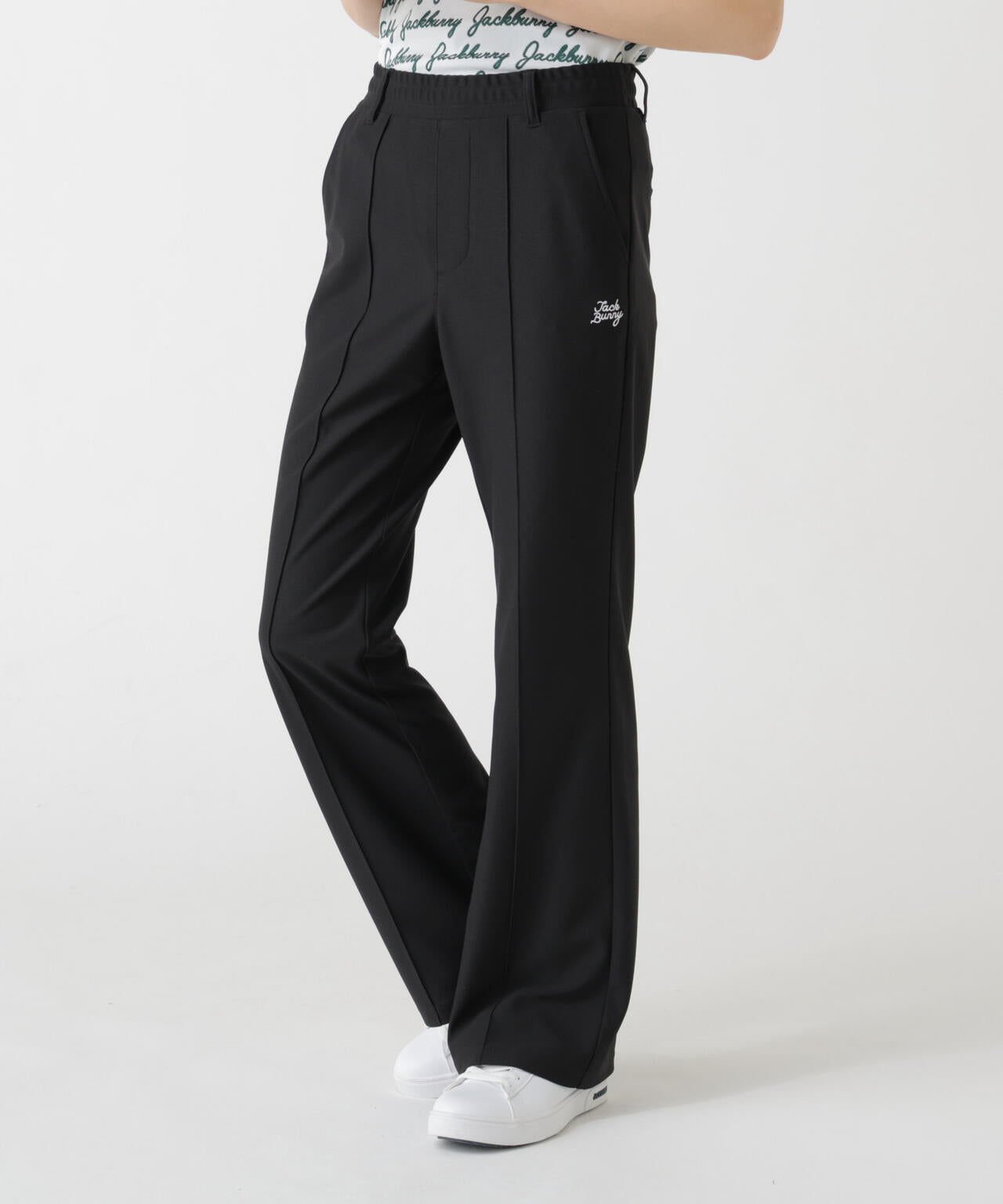 Jack Bunny ブラック スリムフィットパンツ新品 トリコットツイル 楽々美脚パンツ | Jack Bunny!!（ジャックバニー