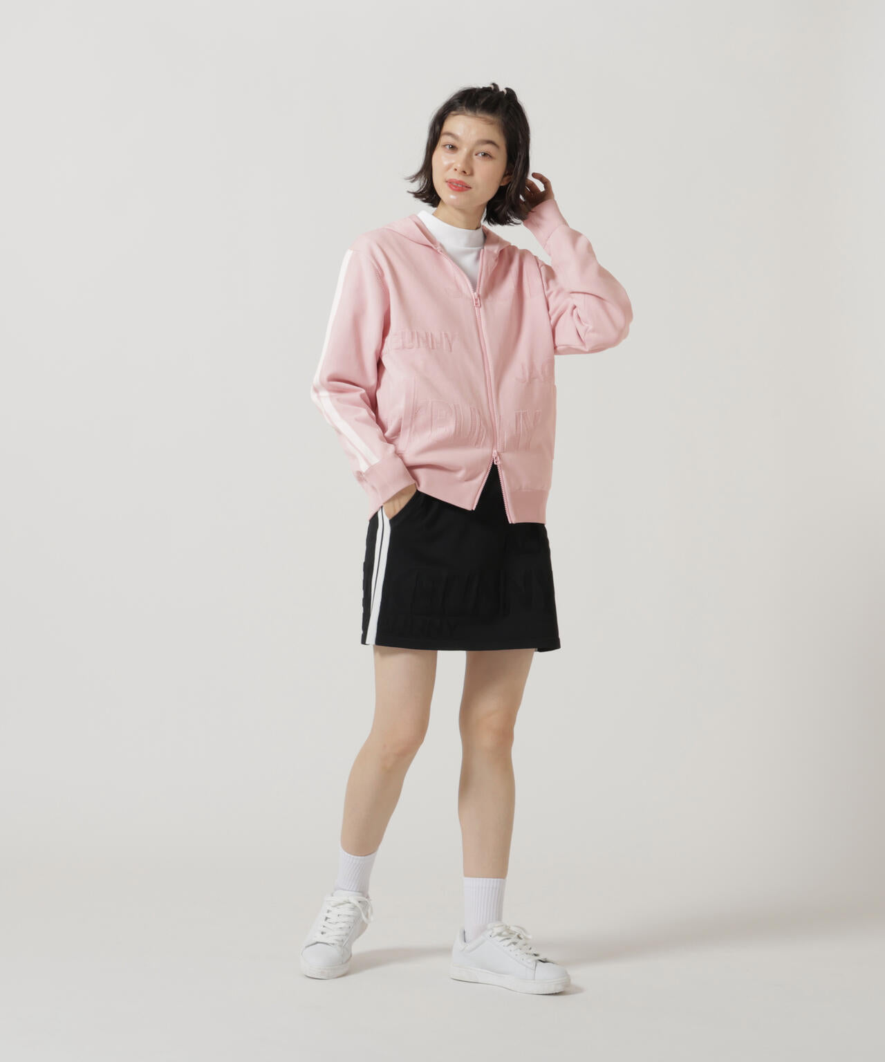 Jack Bunny！！ニット 天竺度詰 フルジップニットフーディ、スカート Jack Bunny！！ニット 天竺度詰 フルジップニットフーディ、スカート