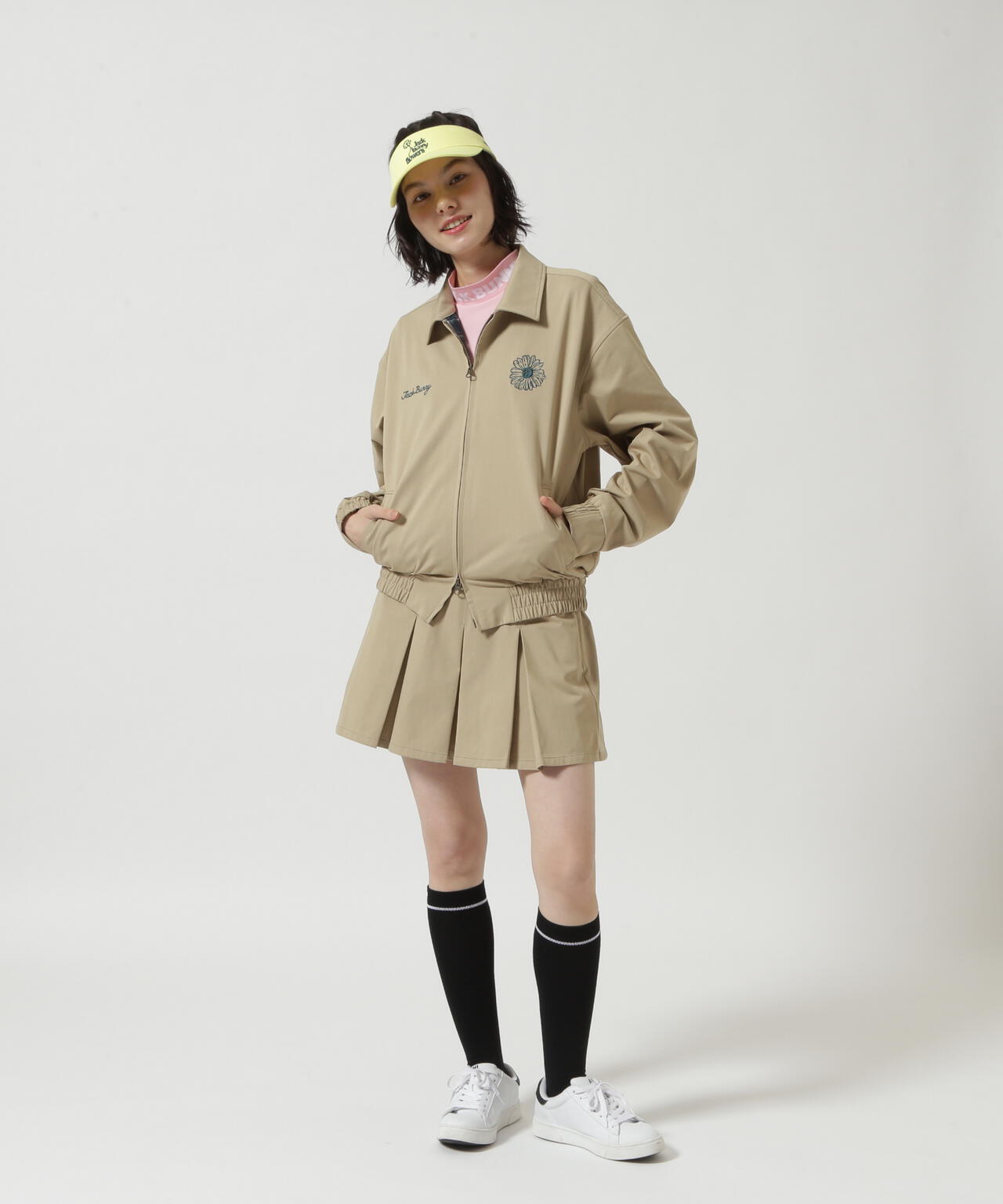 ジャックバニークールフリーカノコワッペンポロとツイルストレッチスカートセット 一部店舗&公式オンライン限定】wondershapeヘリンボーンジャージ