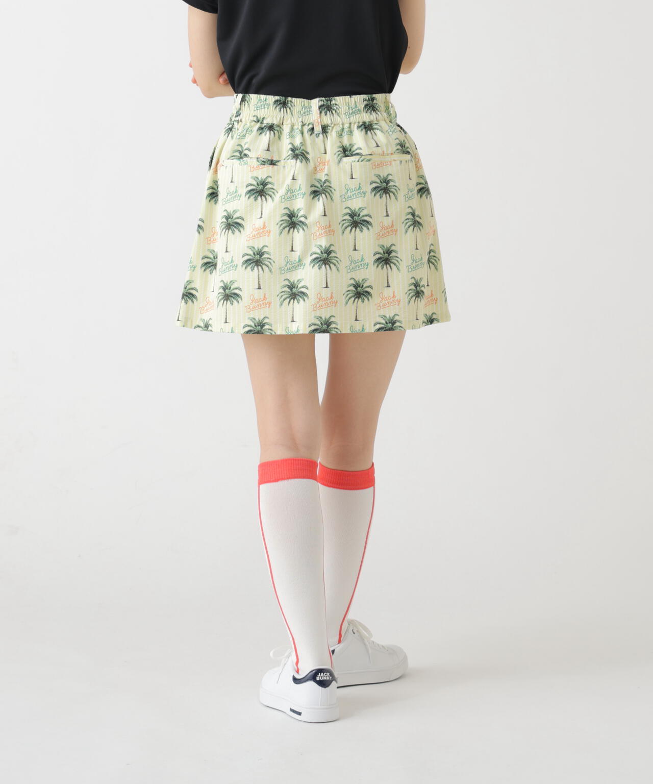 【美品】Jack bunny!!　ボアベスト　スカート　セット HyperHelix 椰子の木プリントスカート | Jack Bunny!!（ジャックバニー