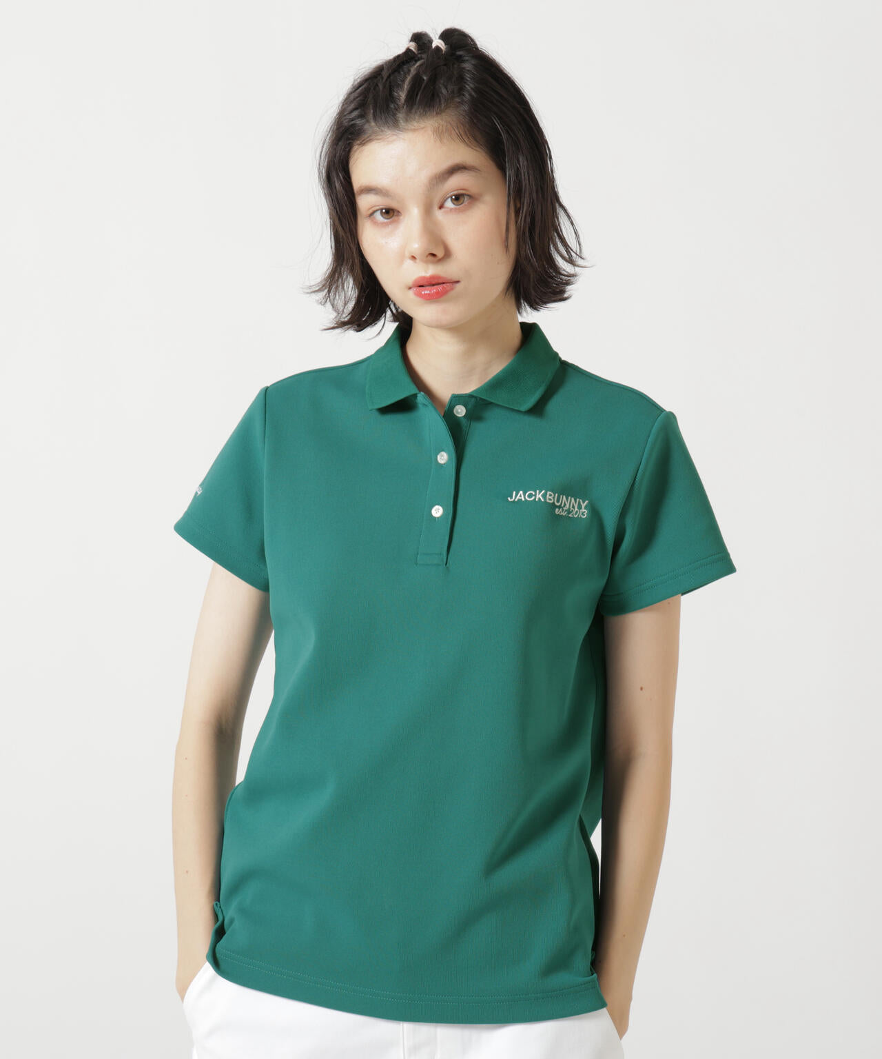 軽量ピンカリストレッチ半袖ポロシャツ