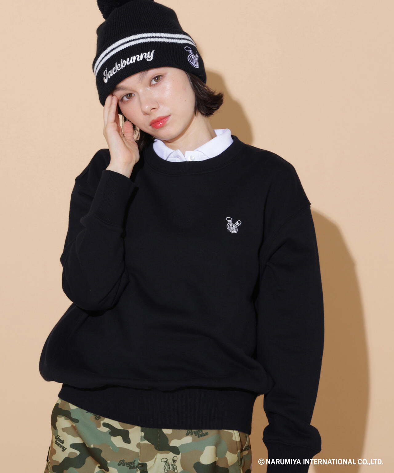 あ*ん様 Jack Bunny!! ジャックバニー クルーセーター【ブラック/６ Jack Bunny!!（ジャックバニー） ニット セーター 「Jack Bunny