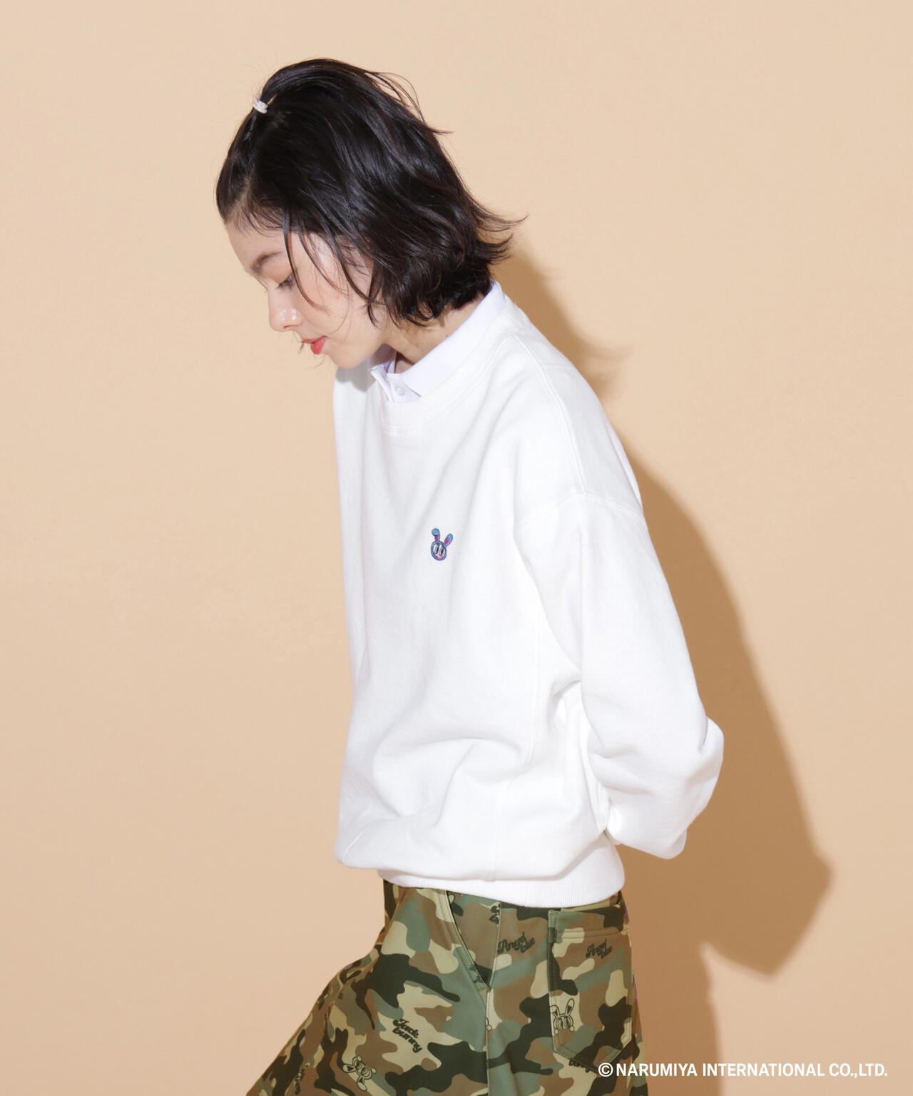 【一部店舗&公式オンライン限定】エンジェルブルーコラボ裏毛スウェットクルーネックプルオーバー