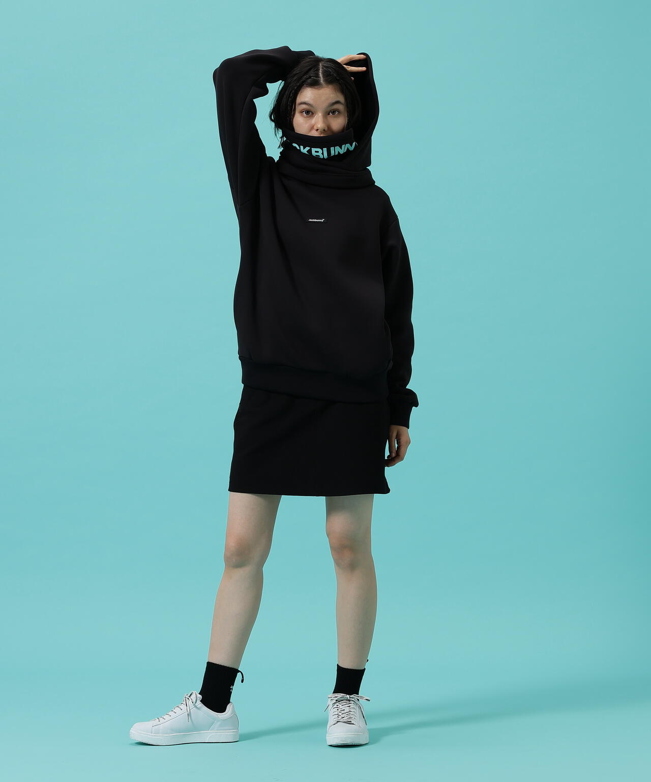 JBMINT】KARUISHI バラクラバ一体型フーディプルオーバー | Jack Bunny