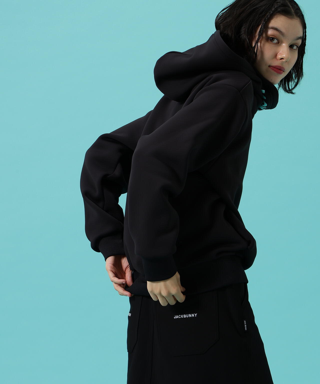 JBMINT】KARUISHI バラクラバ一体型フーディプルオーバー | Jack Bunny