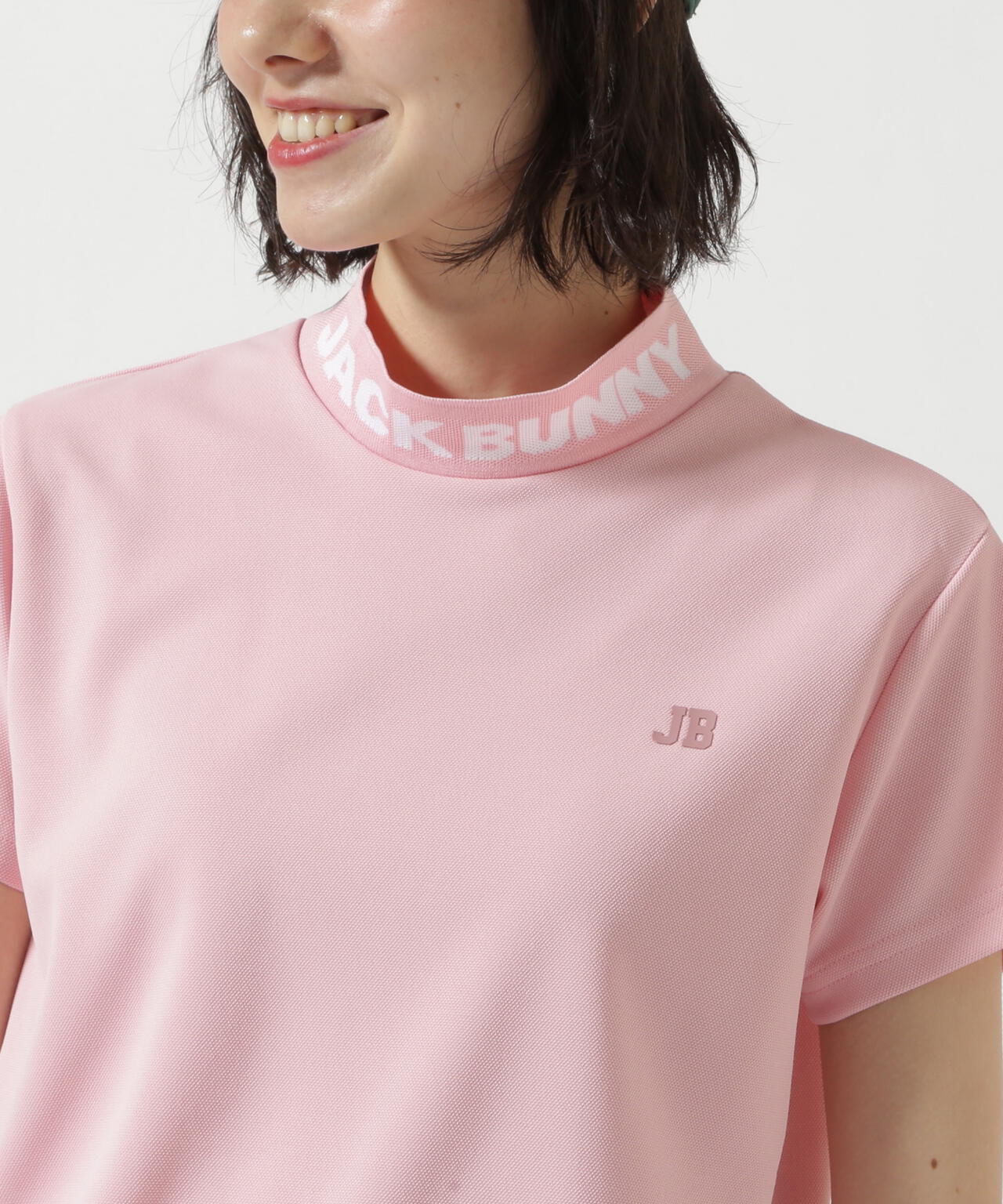 ロゴジャガード半袖モックネックカットソー | Jack Bunny!!（ジャック