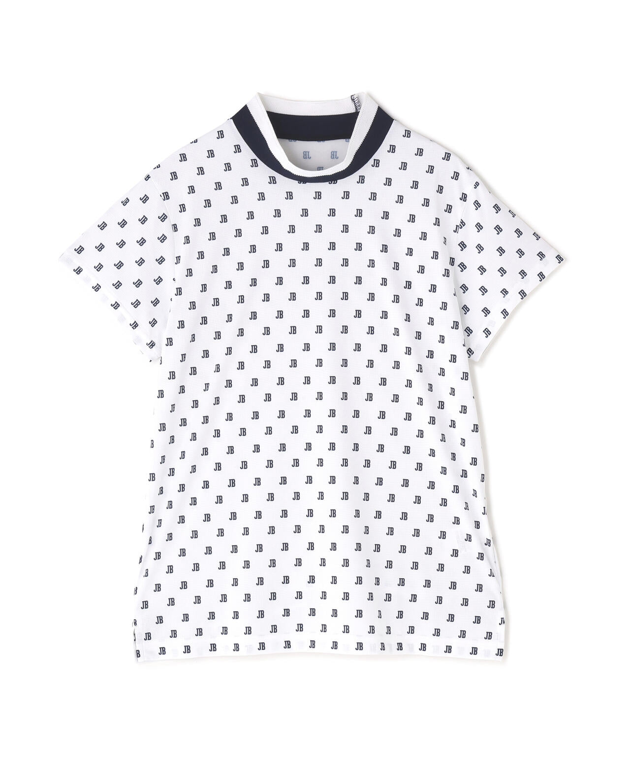 ロゴプリント半袖モックネックカットソー